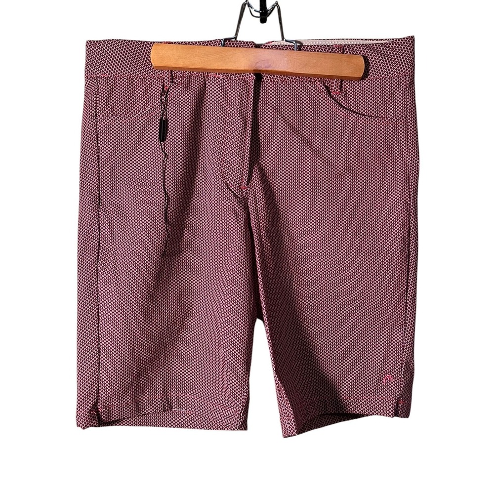 Head Women's Size 6 Golf Shorts Athletic Bermuda Pink Geometric Mid-Rise Stretch
